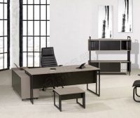 L tasarımlı modern çalışma masa takımı.