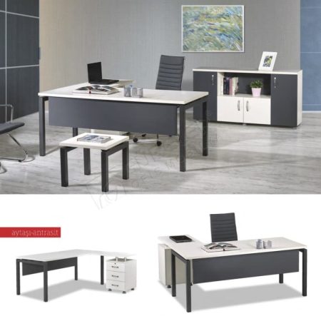 Çekmeceli modern ofis personel masası.