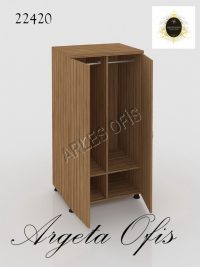 Metal ve ahşap kombinasyonlu dayanıklı vestiyer dolapları