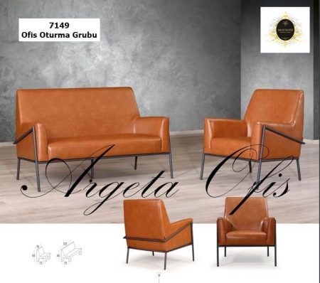 Ergonomik yapısıyla uzun süreli oturum için uygun estetik 7149 Büro Oturma Grupları.